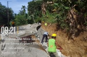 Pengerjaan Jalan Ndona – Sokoria oleh PT BCTC Capai Tahap Pembersihan dan Persiapan